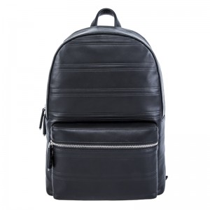 18SA-6839F 15 år fabrik Mäns Svart Daglig Casual Sport Laptop Läder Ryggsäck